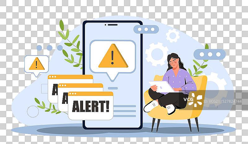 年轻女孩旁边的女性正在专注于智能手机图片素材