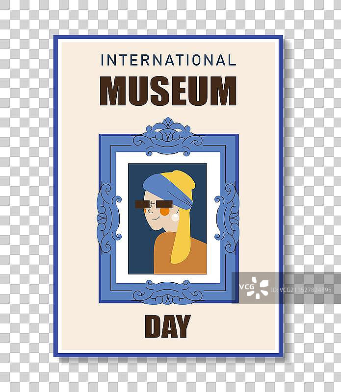 国际博物馆日的女性肖像图片素材
