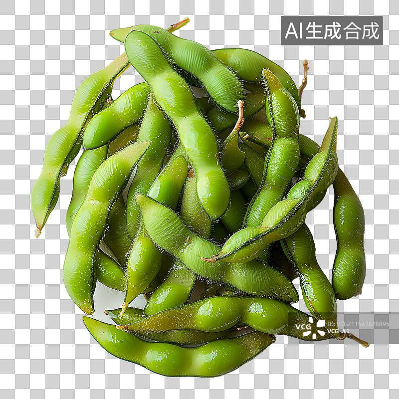 【AI数字艺术】免抠|新鲜毛豆图片素材