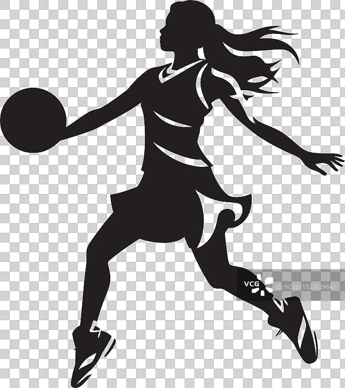 女性篮球运动员的轮辋摇滚明星图标图片素材