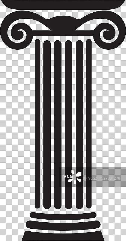 海岸的宁静，岩石岛上的楼梯徽章图片素材