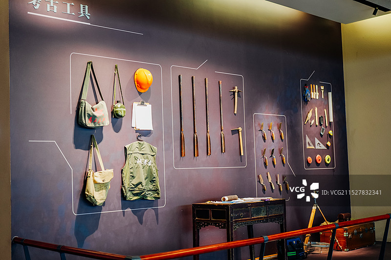 日照市博物馆展出的考古工具图片素材