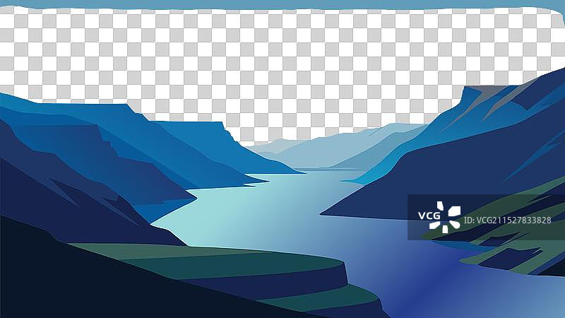 索尔瓦格斯湖的全景晨景图片素材