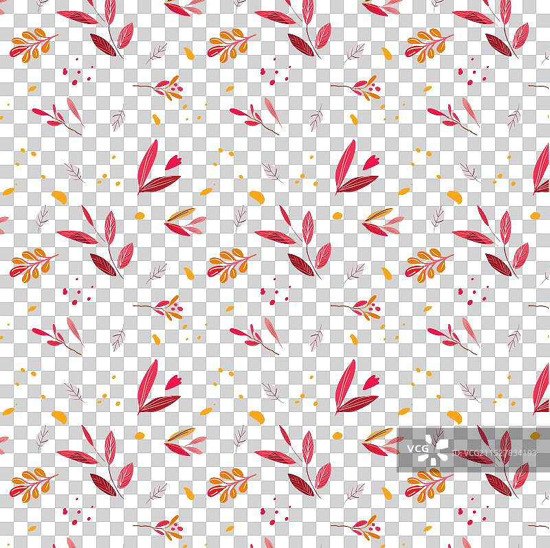 无缝秋季图案，适用于笔记本、服装等图片素材