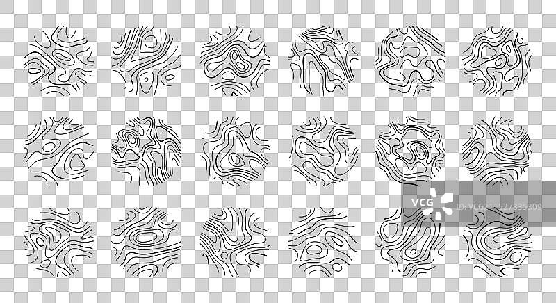 圆形木环或地形图线条图片素材