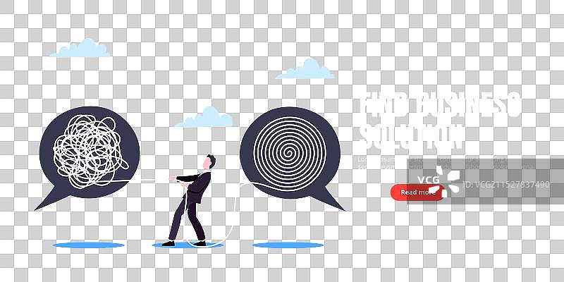 解开商业混乱的过程与纠结图片素材