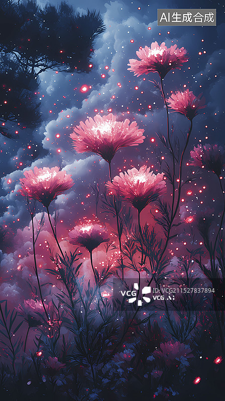 【AI数字艺术】烟花和2025年新年快乐插画海报背景图片素材