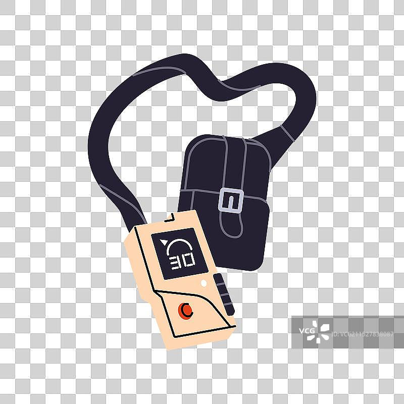 雪崩发射器与紧急定位包图片素材