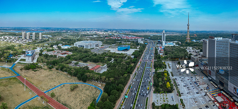 大庆市 广电大厦 万达广场 时代广场 万宝湖 奥体中心 科学技术馆 大庆石油馆图片素材