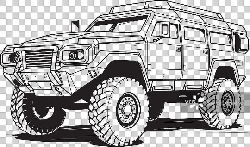 沙漠侦察沙地军事车辆图片素材