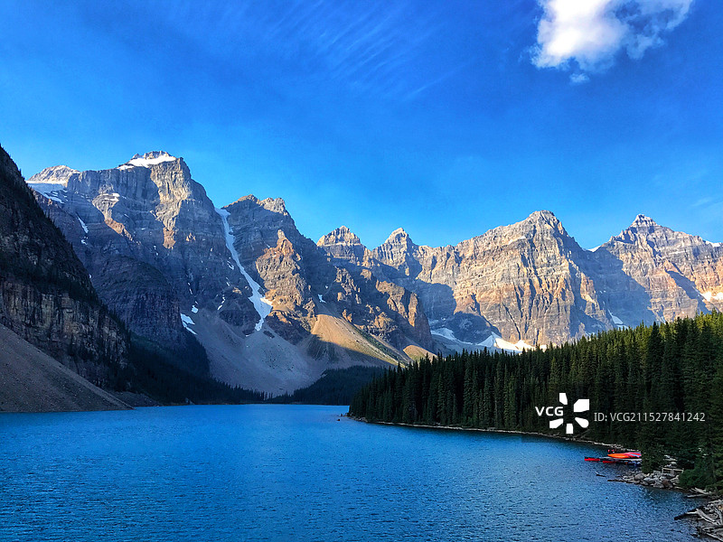 加拿大班夫国家公园梦莲湖图片素材