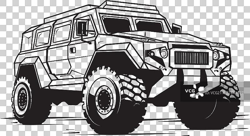 沙漠侦察沙地军事车辆图片素材