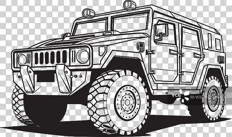 设计中的尘土飞扬的军事车辆图标图片素材