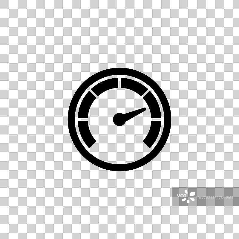 黑白色压力表图标图片素材