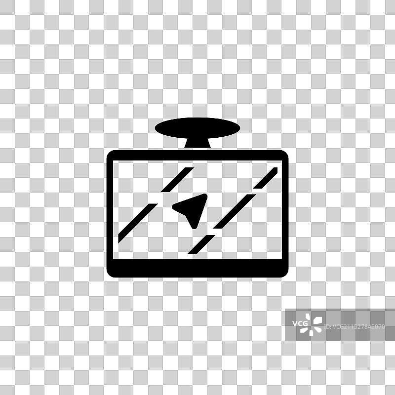 车辆路线的GPS导航屏幕图标图片素材