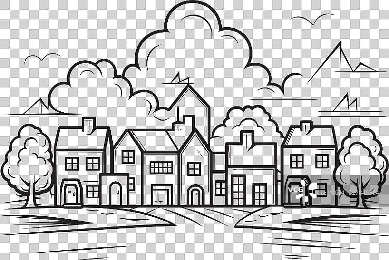 简约城市景观照明图标图片素材