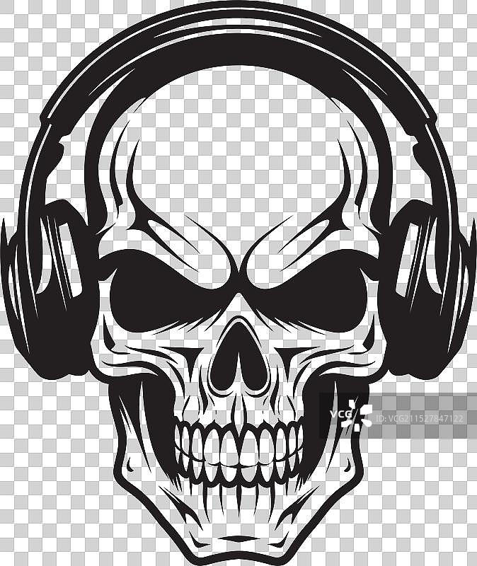 音频骨化标志，特色骷髅图案图片素材