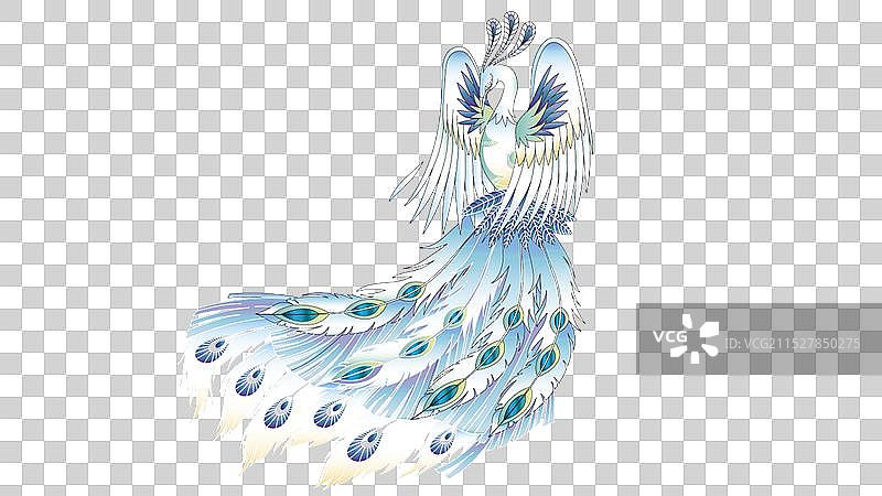 国风孔雀插画图片素材