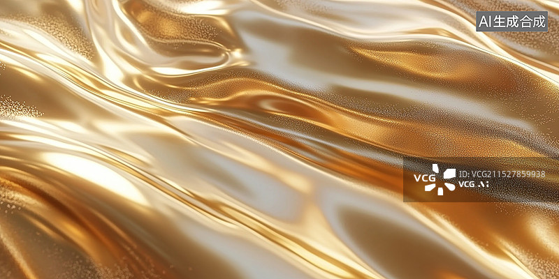 【AI数字艺术】抽象金色金箔纹理质感装饰背景图片素材