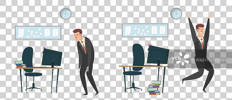 商人在开始时感受到相反的情绪图片素材