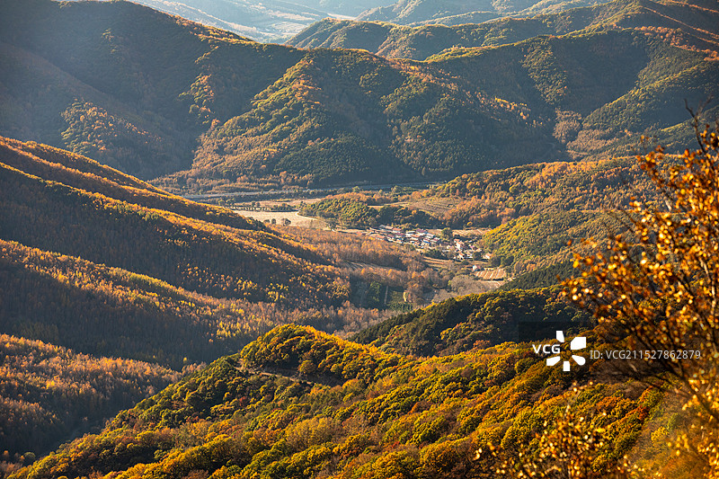 秋天茅荆坝景色图片素材