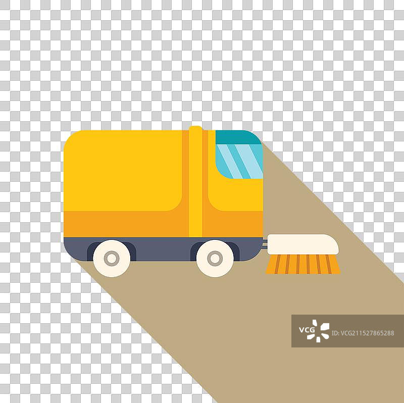 街道清扫车在清洁道路和维护环境图片素材