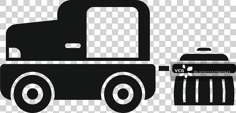 街道清扫机正在清洁道路图片素材