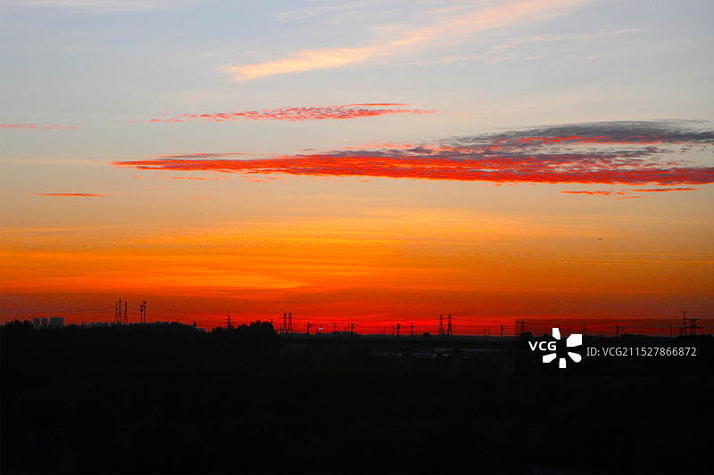 青岛西海岸日落图片素材