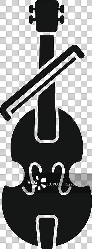 小提琴图标，代表古典音乐乐器图片素材