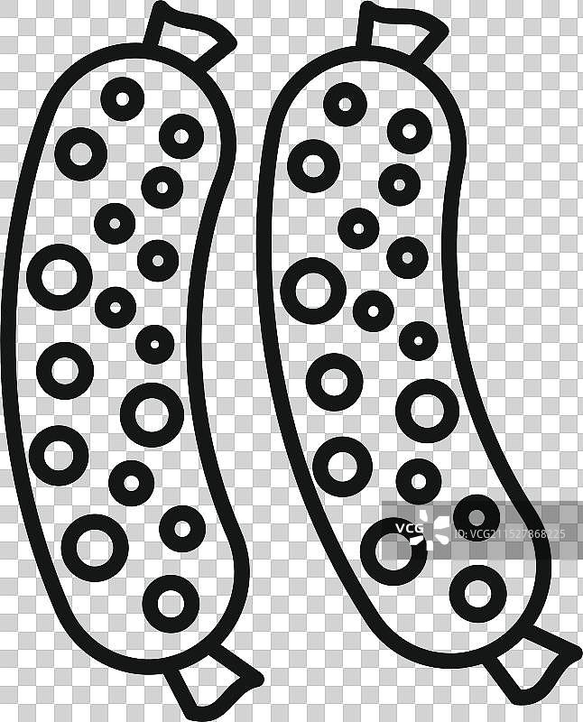 两个泡菜黄瓜漂浮在盐水罐中的图标图片素材