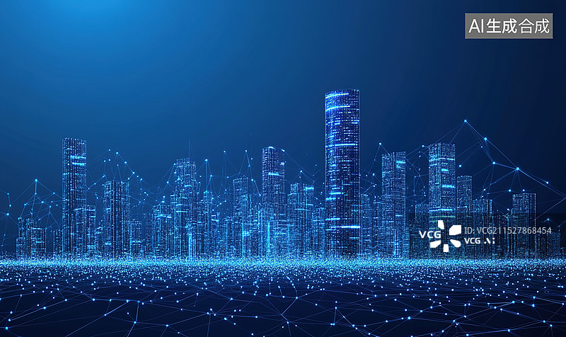 【AI数字艺术】赛博朋克风格未来感霓虹灯下城市建筑汽车广告营销空间背景房地产开发商宣传图片素材