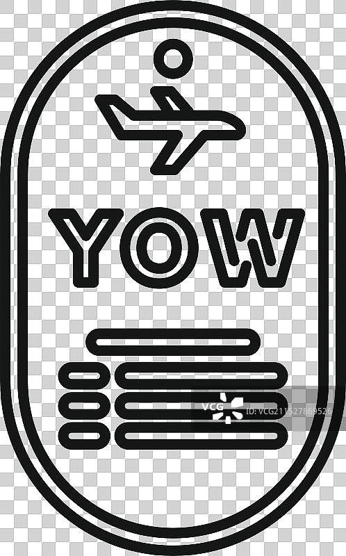 代表渥太华麦克唐纳-卡蒂尔的行李标签图片素材