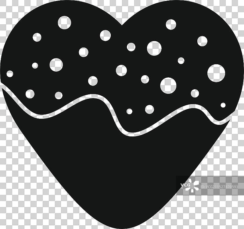 美味的心形巧克力饼干图片素材