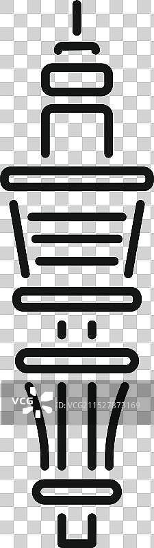 东京塔，日本著名地标建筑排队等候。图片素材