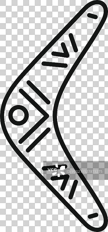 带有装饰的澳大利亚传统回旋镖图片素材