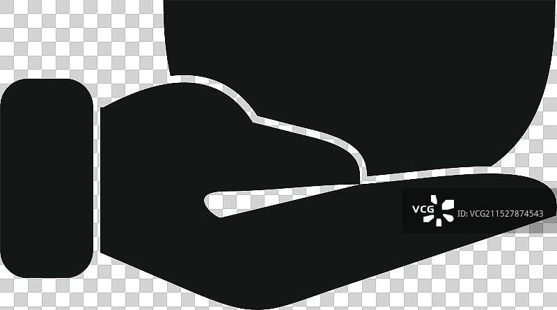 服务员手持空碗图标，简约风格图片素材