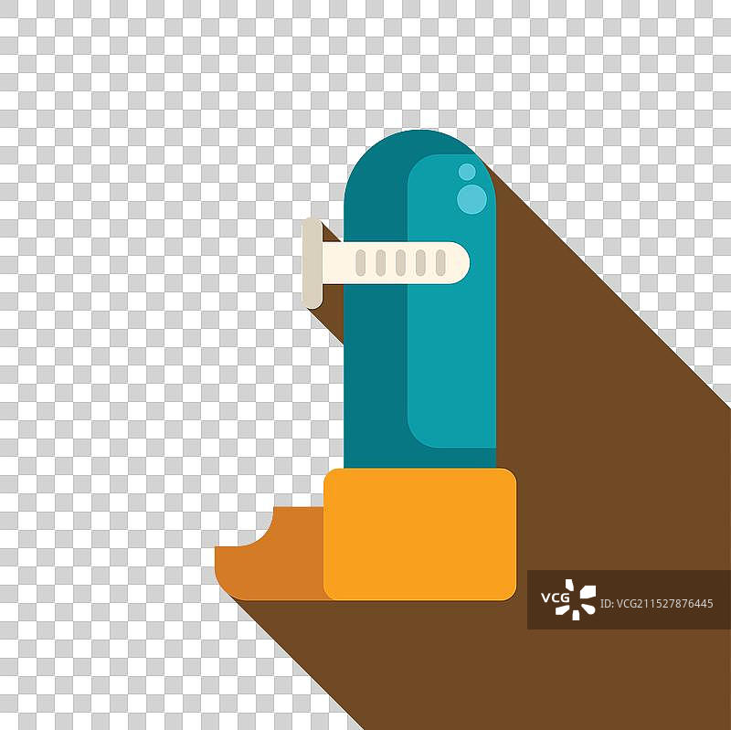 蓝色哮喘吸入器用于治疗哮喘发作图片素材