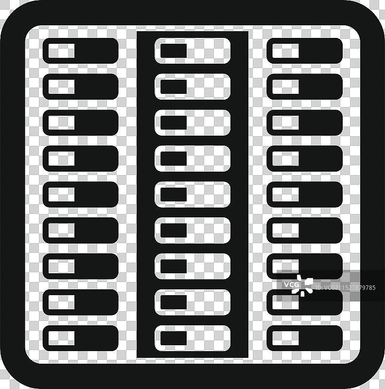 数据中心服务器房间图标，展示托管和图片素材