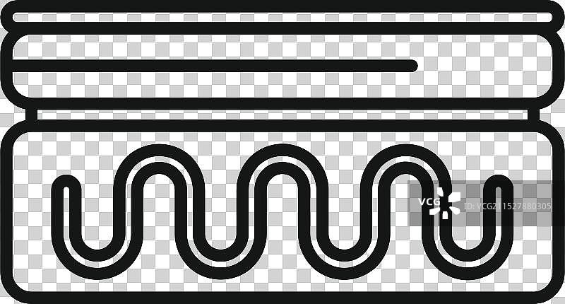 在混凝土板上安装地暖系统图片素材