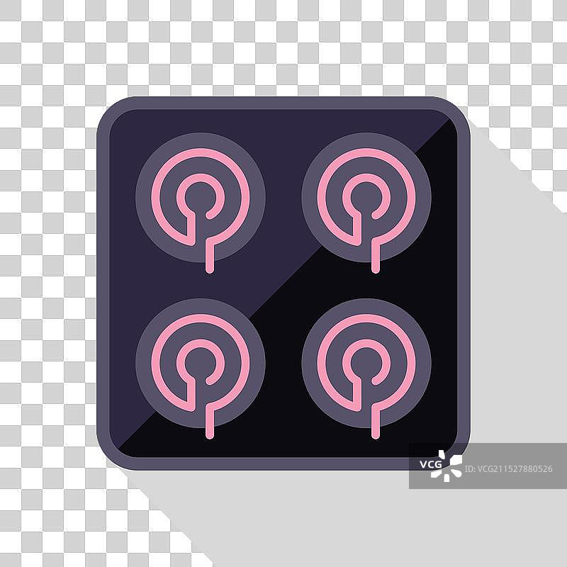 现代四头燃气灶的电磁炉图片素材