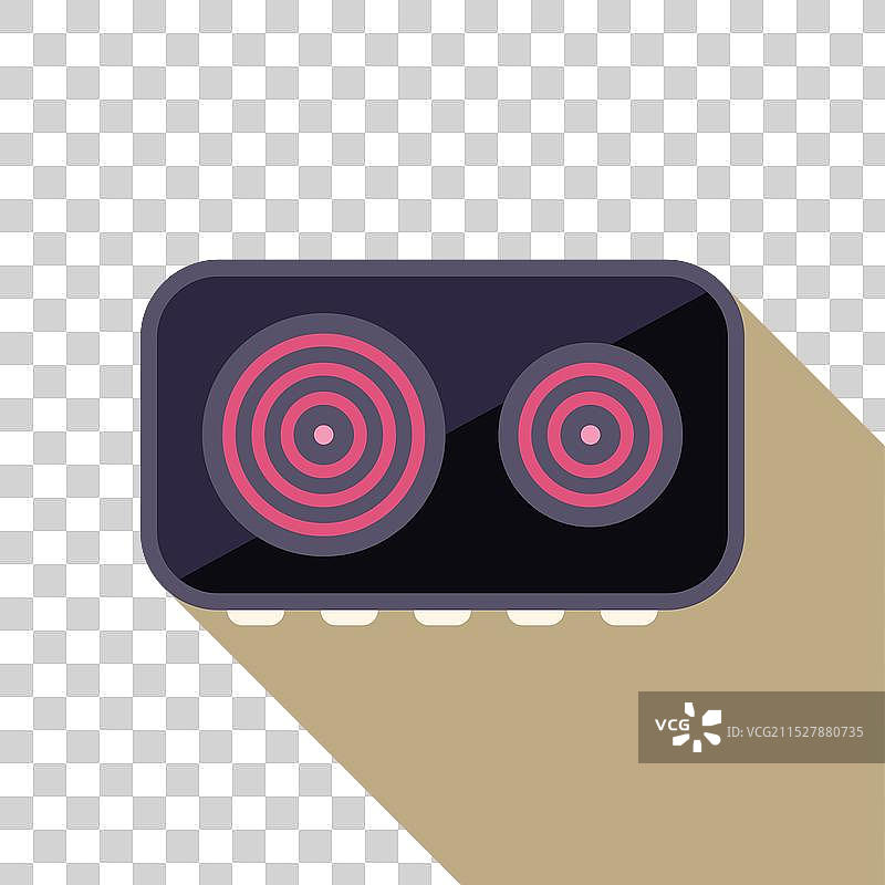 现代双灶电磁炉展示图片素材