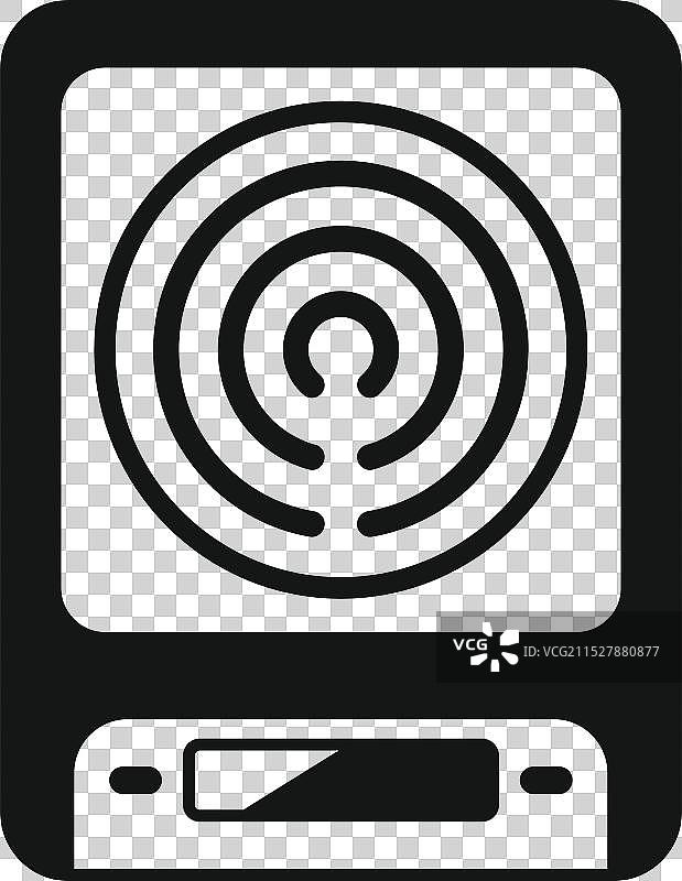 电磁炉图标，显示烹饪设备图片素材