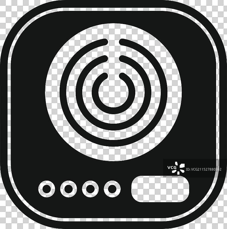 induction cooker icon showing touch control panel   电磁炉图标，显示触控面板图片素材