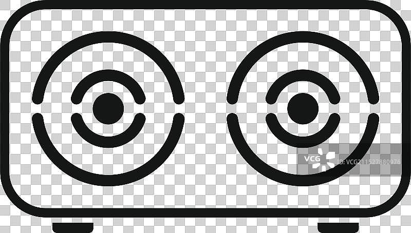 现代双电磁炉图标厨房电器图片素材