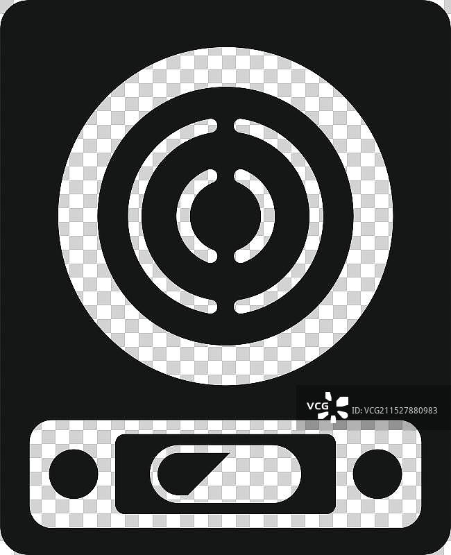 现代感应炉面板，带触控控制图片素材