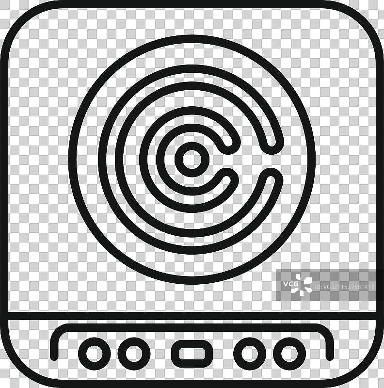 现代感应炉面板，带触控控制图片素材