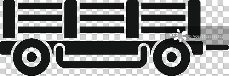 空的农用拖车静静地等待收割工作图片素材