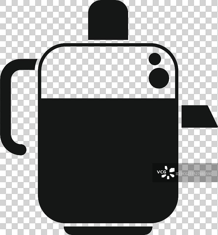 现代电热水壶图标显示热水图片素材