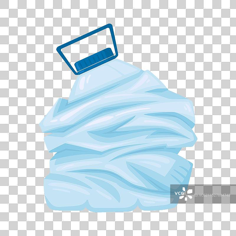 皱巴巴的塑料水瓶垃圾瓶图片素材