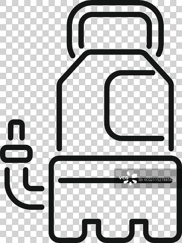 带手柄和管道的水泵图标图片素材